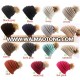 15 Colors In Stock High Quality Hot Selling Trendy Winter Warm Thick Knit Faux Fur Ball Top Adult Beanie Hats