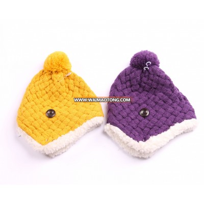 Customized winter fashion knitted earflap hats